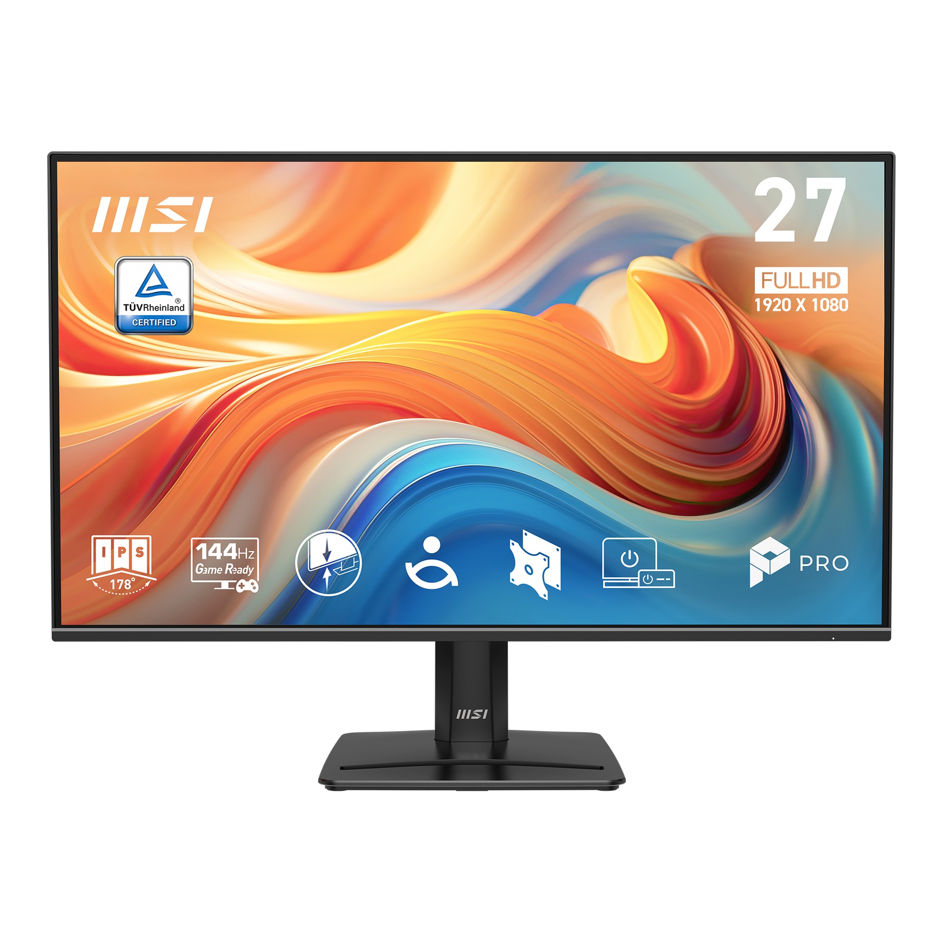 MSI PRO MP271 E14A Black 27i IPS Non-touch 2y Warranty 144HZ 4ms HDMI DP D-Sub Tilt 2Wx 2 Speaker — miniatuur 2