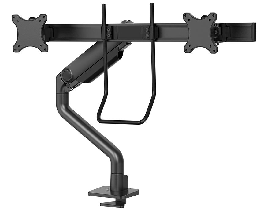 Neomounts NEXT One Desk Mount double display crossbar (Topfix clamp/grommet) — miniatuur 3