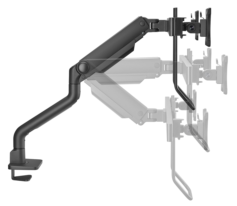 Neomounts NEXT One Desk Mount double display crossbar (Topfix clamp/grommet) — miniatuur 7