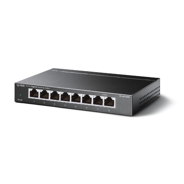 TP-Link 8-port Desktop Gigabit Switch 8 10/100/1000M RJ45 ports steel case — miniatuur 2