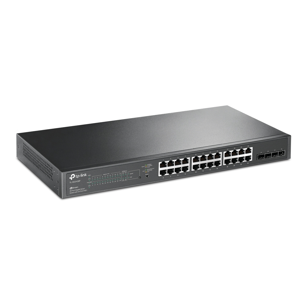 TP-Link JetStream 28-Port Gigabit Smart Switch with 24-Port  PoE+ — miniatuur 2