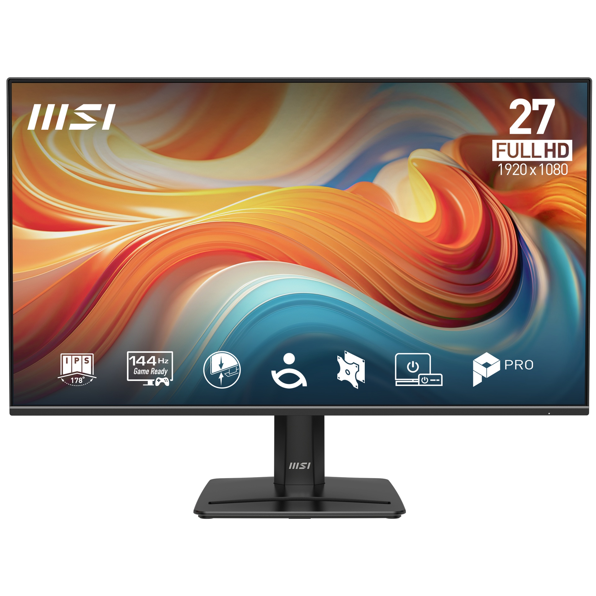 MSI PRO MP271 E14A Black 27i IPS Non-touch 2y Warranty 144HZ 4ms HDMI DP D-Sub Tilt 2Wx 2 Speaker