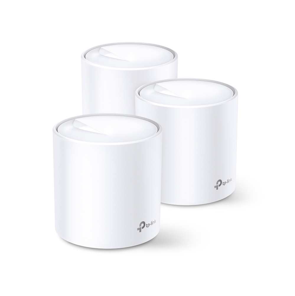 TP-Link AX1800 Whole-Home Mesh Wi-Fi System Wi-Fi 6 Qualcomm 1GHz Quad-core CPU 1201Mbps at 5GHz+574Mbps at 2.4GHz 2 Gigabit Ports 4 internal antennas